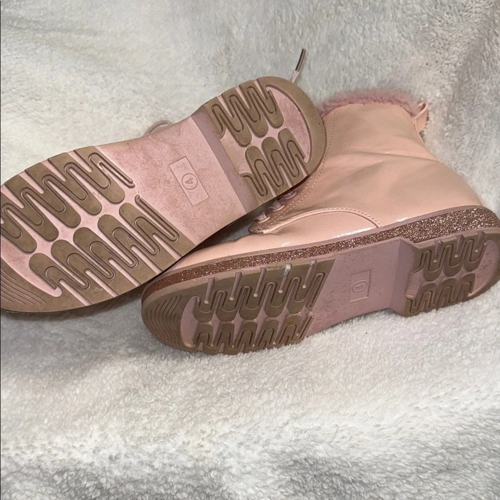 MIA Pink Lace-Up Ankle Boots GIRLS SIZE 4